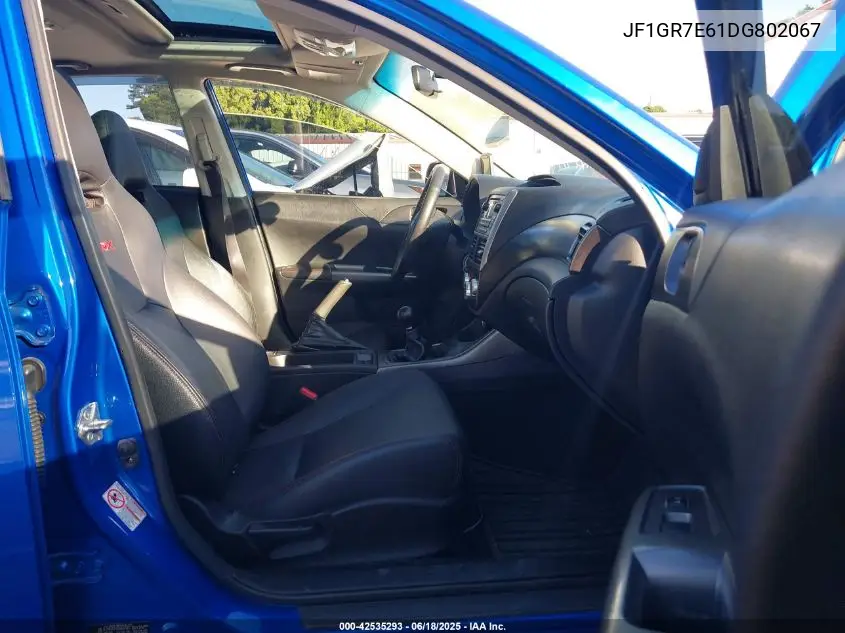 2013 Subaru Impreza Wrx Limited VIN: JF1GR7E61DG802067 Lot: 42535293