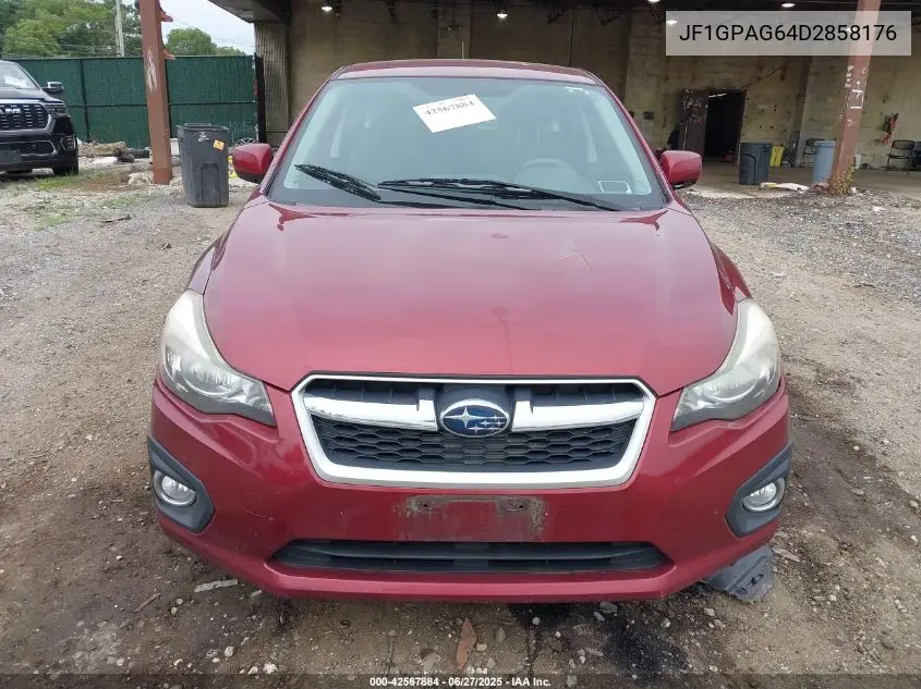 2013 Subaru Impreza 2.0I Limited VIN: JF1GPAG64D2858176 Lot: 42567884