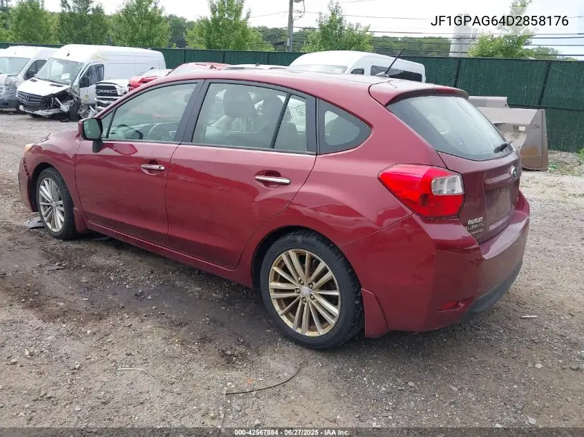 2013 Subaru Impreza 2.0I Limited VIN: JF1GPAG64D2858176 Lot: 42567884