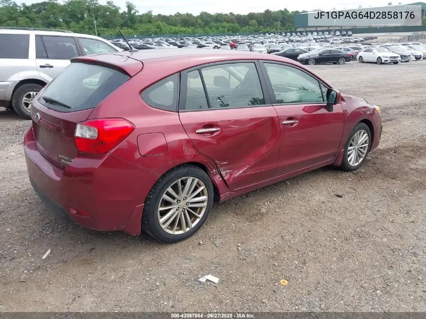 2013 Subaru Impreza 2.0I Limited VIN: JF1GPAG64D2858176 Lot: 42567884