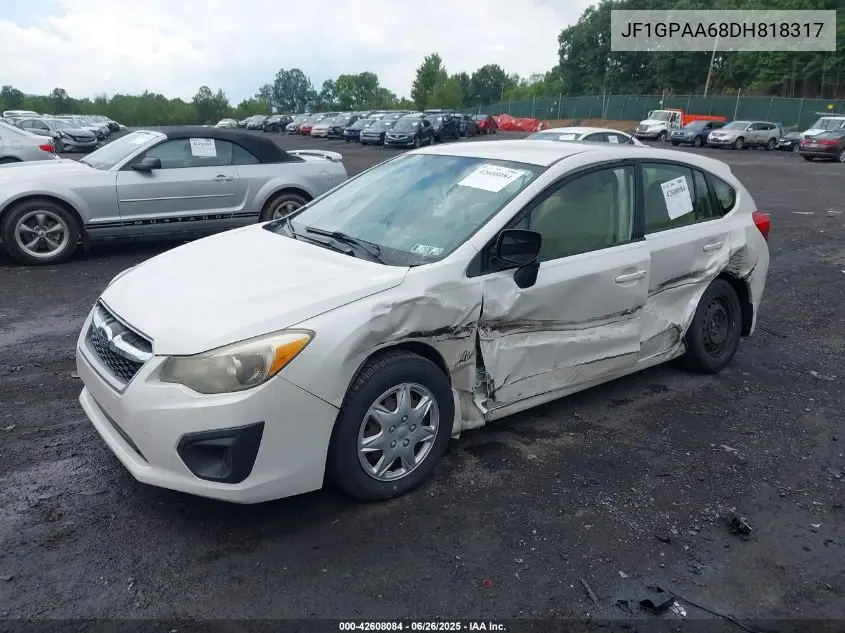 2013 Subaru Impreza 2.0I VIN: JF1GPAA68DH818317 Lot: 42608084
