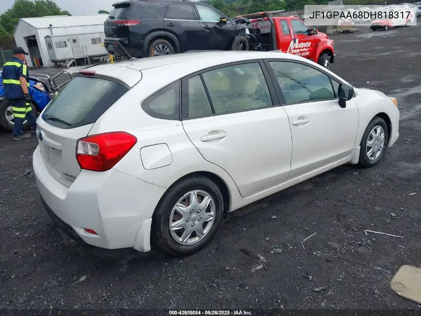 2013 Subaru Impreza 2.0I VIN: JF1GPAA68DH818317 Lot: 42608084