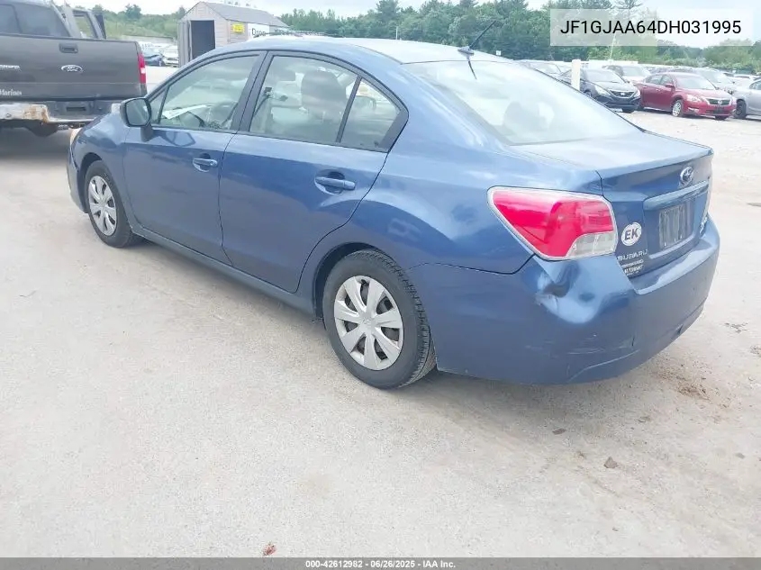 2013 Subaru Impreza 2.0I VIN: JF1GJAA64DH031995 Lot: 42612982