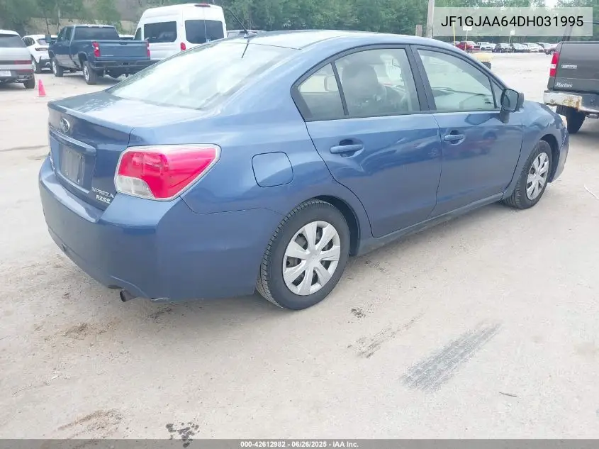 2013 Subaru Impreza 2.0I VIN: JF1GJAA64DH031995 Lot: 42612982