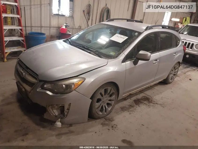2013 Subaru Impreza 2.0I Sport Premium VIN: JF1GPAL64DG847137 Lot: 42623016