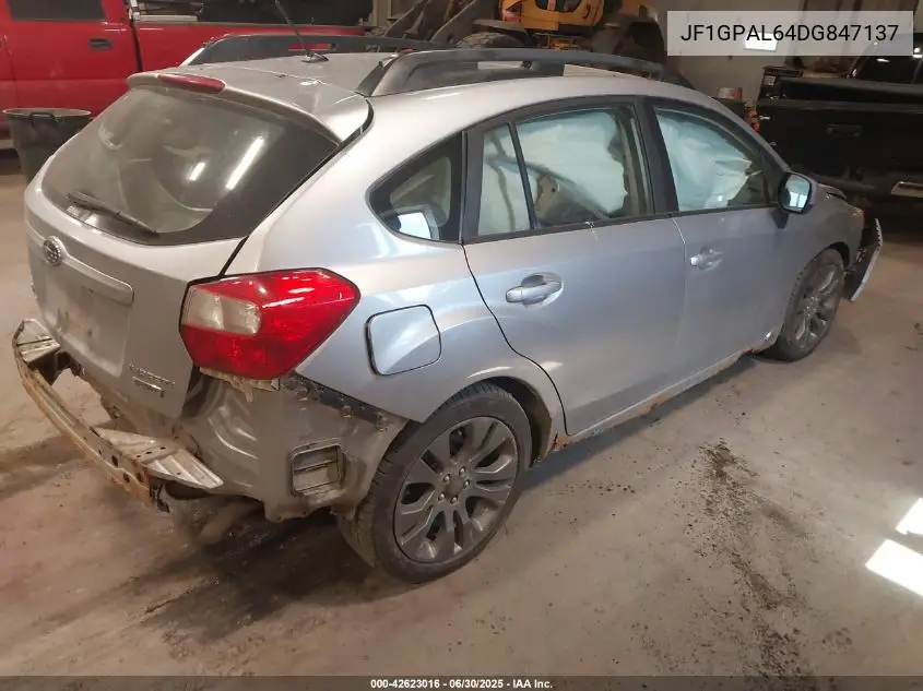 2013 Subaru Impreza 2.0I Sport Premium VIN: JF1GPAL64DG847137 Lot: 42623016