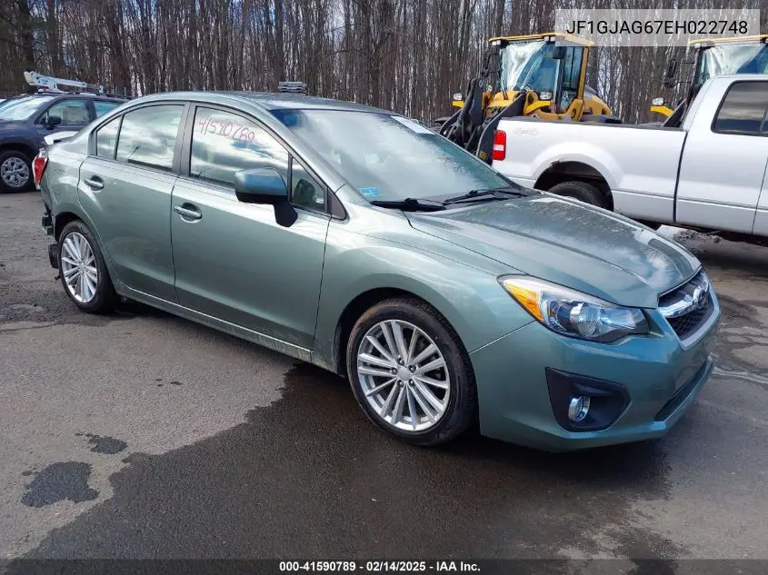 2014 Subaru Impreza 2.0I Limited VIN: JF1GJAG67EH022748 Lot: 41590789