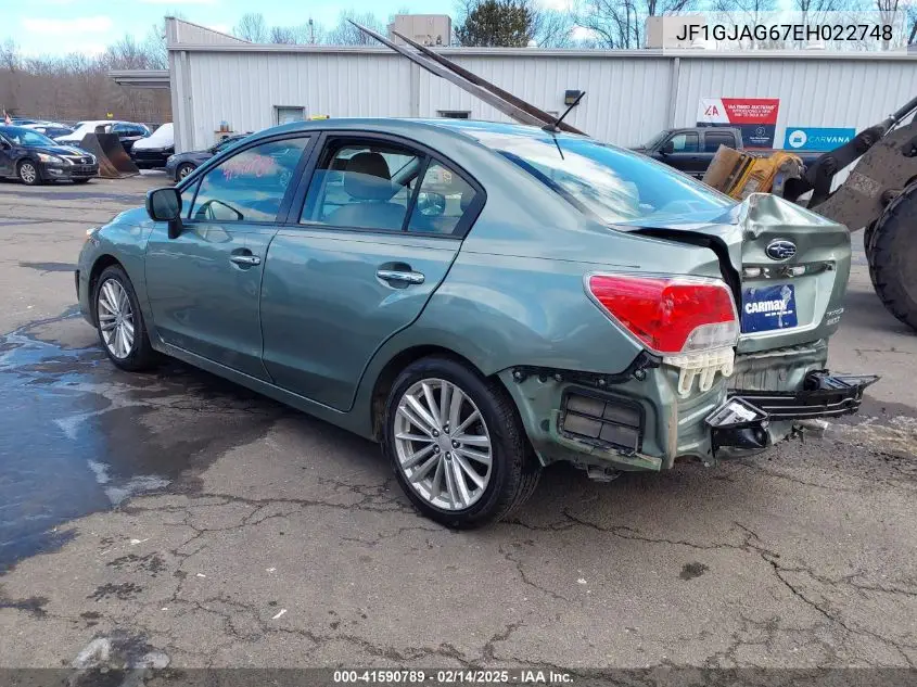 2014 Subaru Impreza 2.0I Limited VIN: JF1GJAG67EH022748 Lot: 41590789