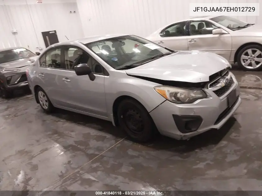 2014 Subaru Impreza 2.0I VIN: JF1GJAA67EH012729 Lot: 41840118
