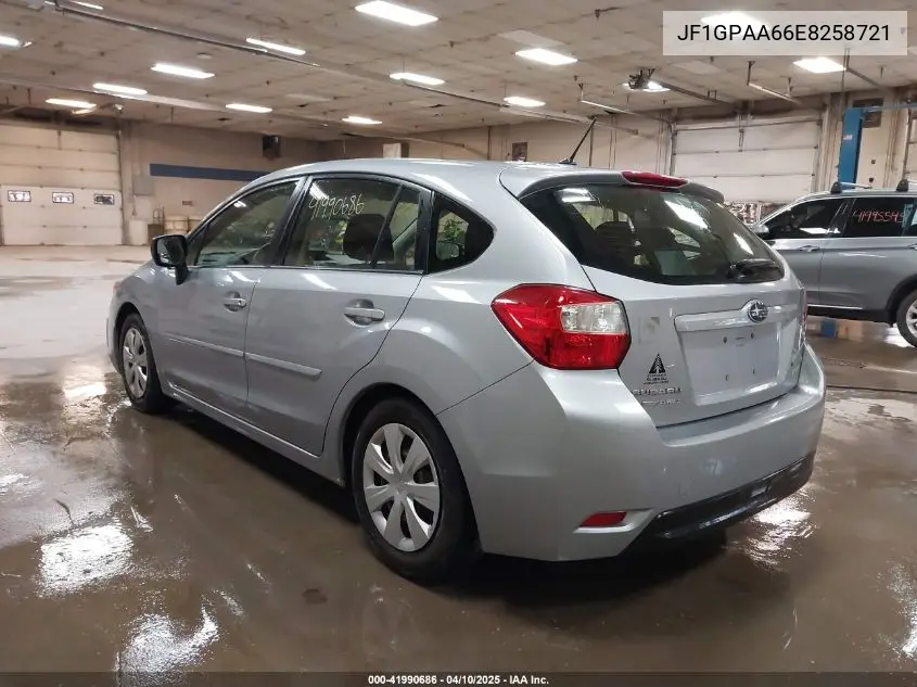 2014 Subaru Impreza 2.0I VIN: JF1GPAA66E8258721 Lot: 41990686