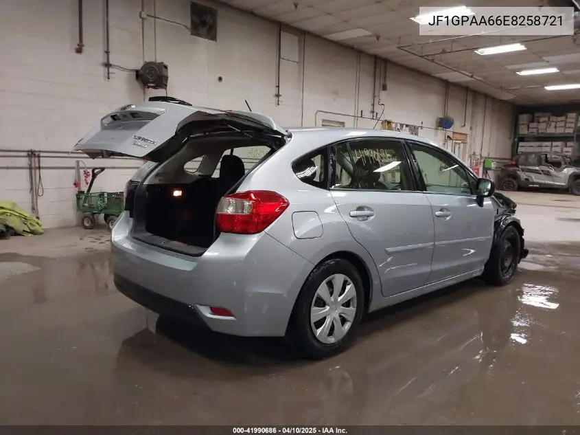 2014 Subaru Impreza 2.0I VIN: JF1GPAA66E8258721 Lot: 41990686