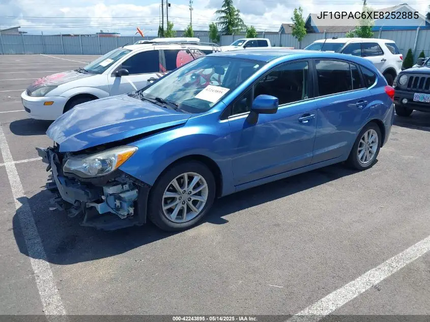 2014 Subaru Impreza 2.0I Premium VIN: JF1GPAC6XE8252885 Lot: 42243895