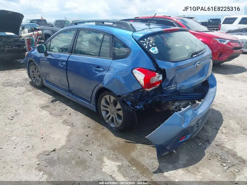 2014 Subaru Impreza 2.0I Sport Premium VIN: JF1GPAL61E8225316 Lot: 42252802