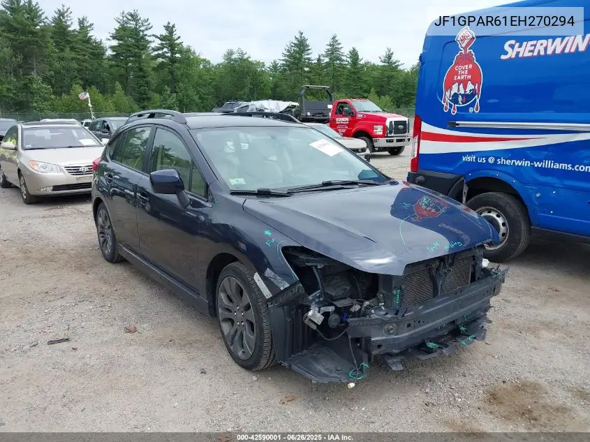 2014 Subaru Impreza 2.0I Sport Limited VIN: JF1GPAR61EH270294 Lot: 42590001