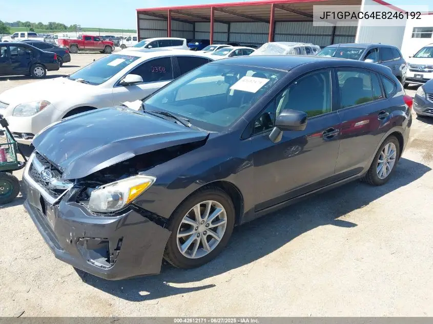 2014 Subaru Impreza 2.0I Premium VIN: JF1GPAC64E8246192 Lot: 42612171