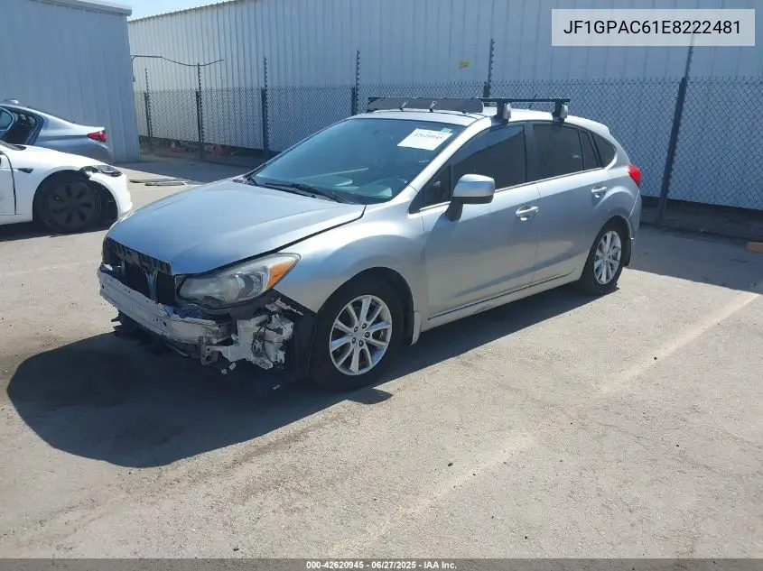 2014 Subaru Impreza 2.0I Premium VIN: JF1GPAC61E8222481 Lot: 42620945