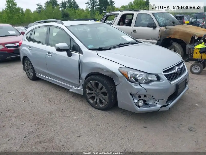 2015 Subaru Impreza 2.0I Sport Premium VIN: JF1GPAT62FH308853 Lot: 42215093