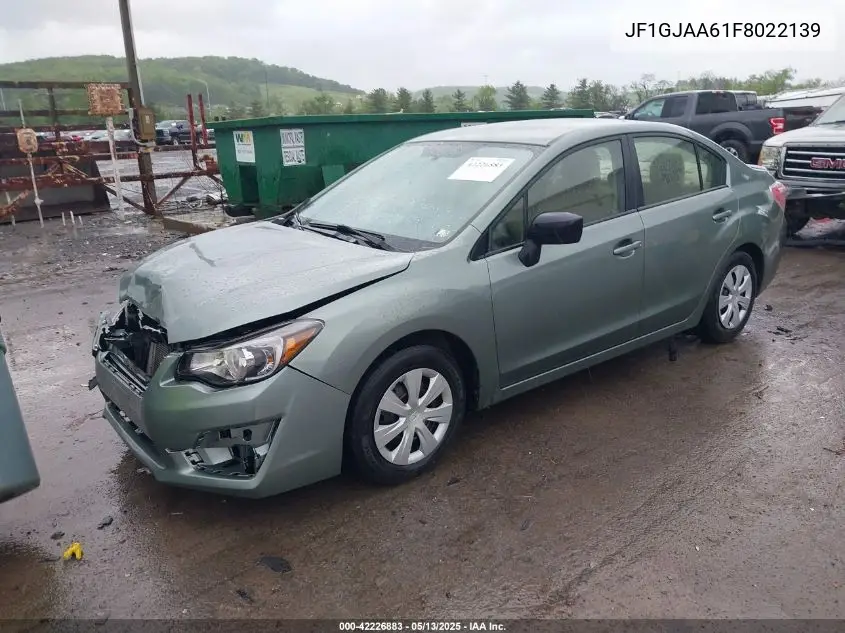 2015 Subaru Impreza 2.0I VIN: JF1GJAA61F8022139 Lot: 42226883