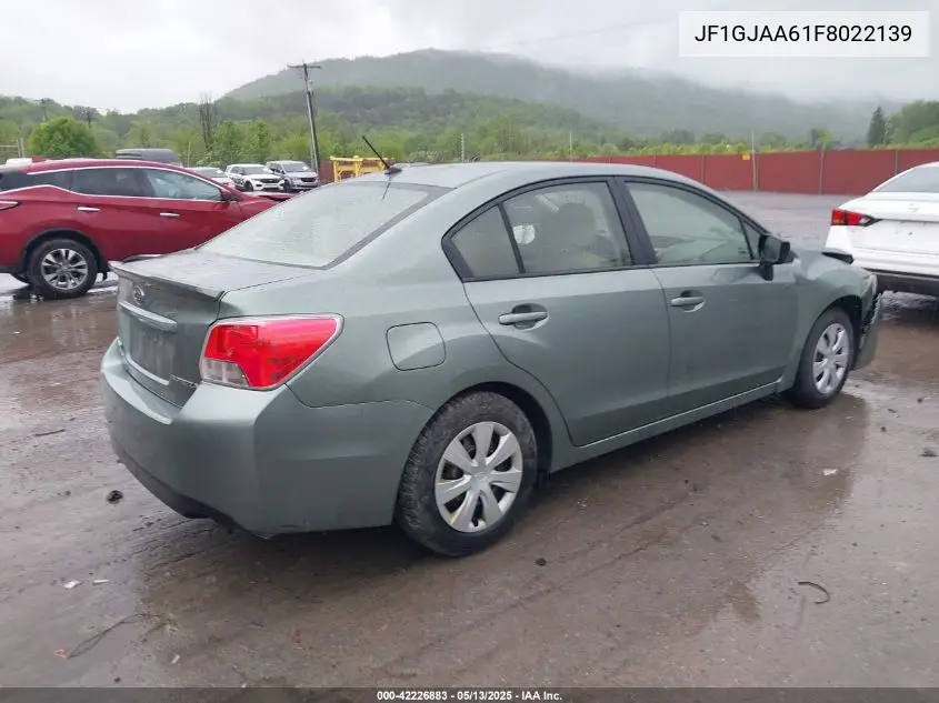2015 Subaru Impreza 2.0I VIN: JF1GJAA61F8022139 Lot: 42226883