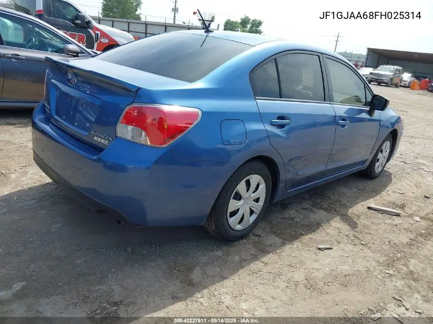2015 Subaru Impreza 2.0I VIN: JF1GJAA68FH025314 Lot: 42227611