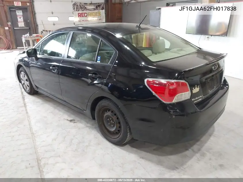 2015 Subaru Impreza 2.0I VIN: JF1GJAA62FH017838 Lot: 42238872