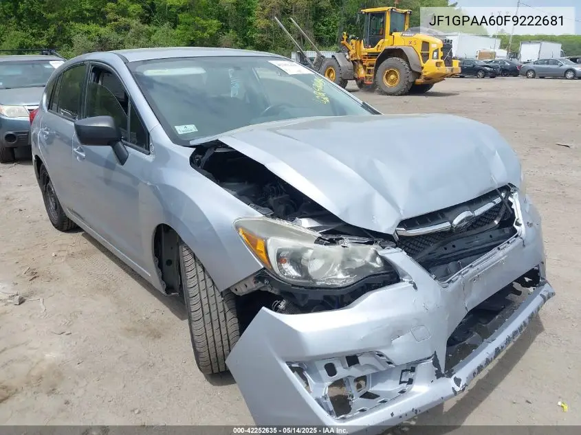 2015 Subaru Impreza 2.0I VIN: JF1GPAA60F9222681 Lot: 42252635