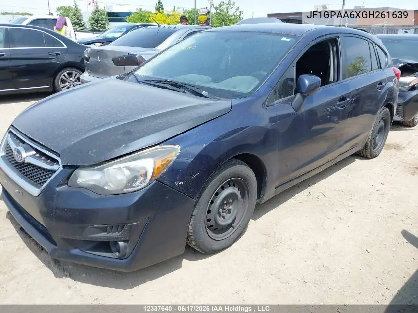 2016 Subaru Impreza VIN: JF1GPAA6XGH261639 Lot: 12337640