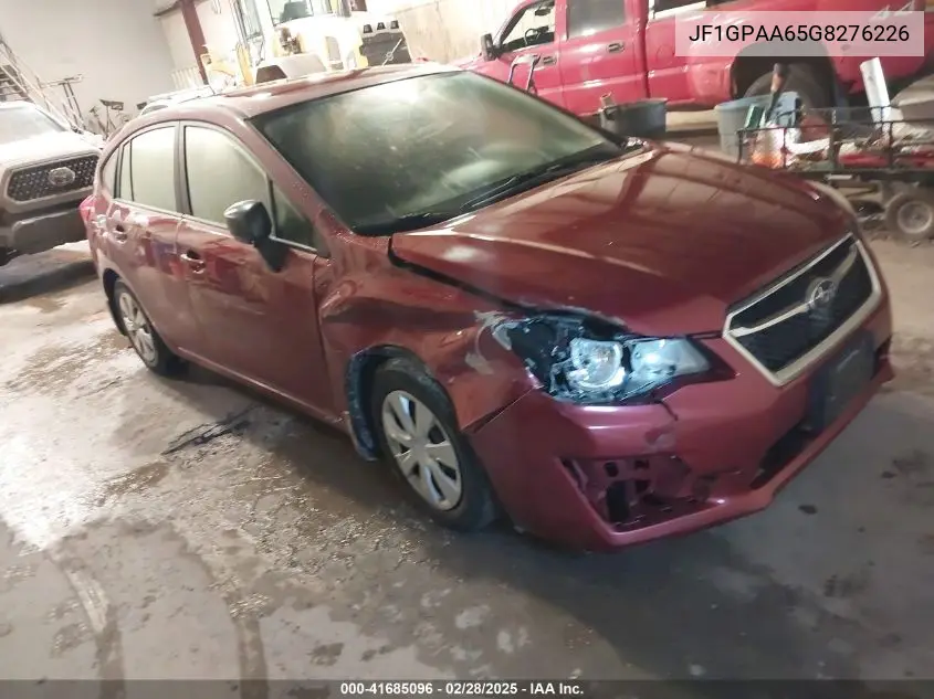 2016 Subaru Impreza 2.0I VIN: JF1GPAA65G8276226 Lot: 41685096