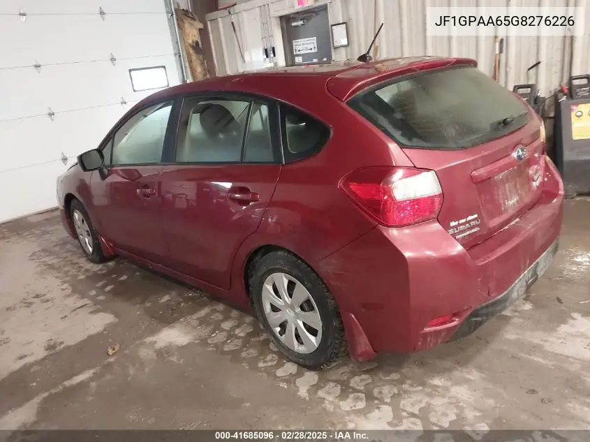 2016 Subaru Impreza 2.0I VIN: JF1GPAA65G8276226 Lot: 41685096