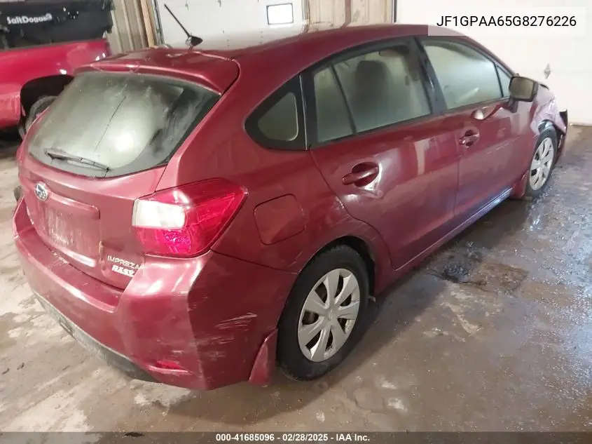 2016 Subaru Impreza 2.0I VIN: JF1GPAA65G8276226 Lot: 41685096