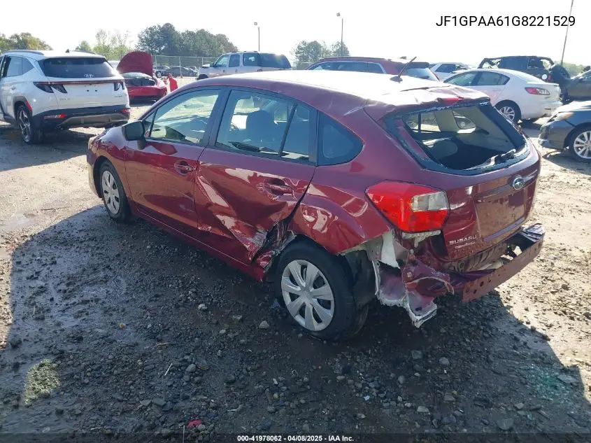 2016 Subaru Impreza 2.0I VIN: JF1GPAA61G8221529 Lot: 41978062