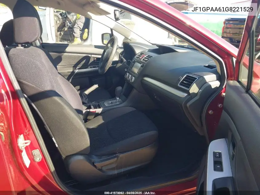 2016 Subaru Impreza 2.0I VIN: JF1GPAA61G8221529 Lot: 41978062
