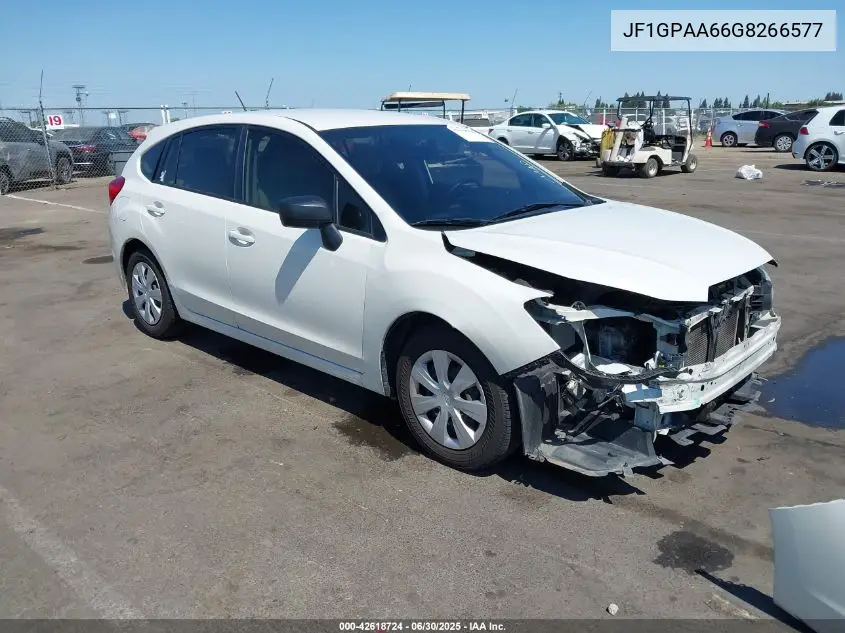 2016 Subaru Impreza 2.0I VIN: JF1GPAA66G8266577 Lot: 42618724