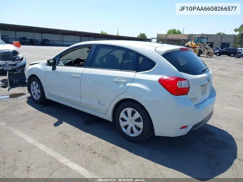 2016 Subaru Impreza 2.0I VIN: JF1GPAA66G8266577 Lot: 42618724