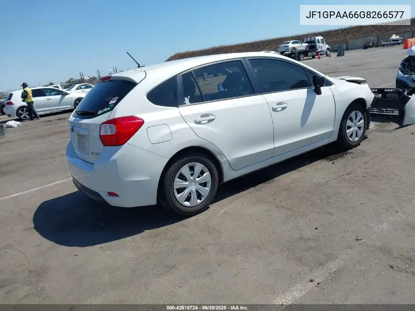 2016 Subaru Impreza 2.0I VIN: JF1GPAA66G8266577 Lot: 42618724