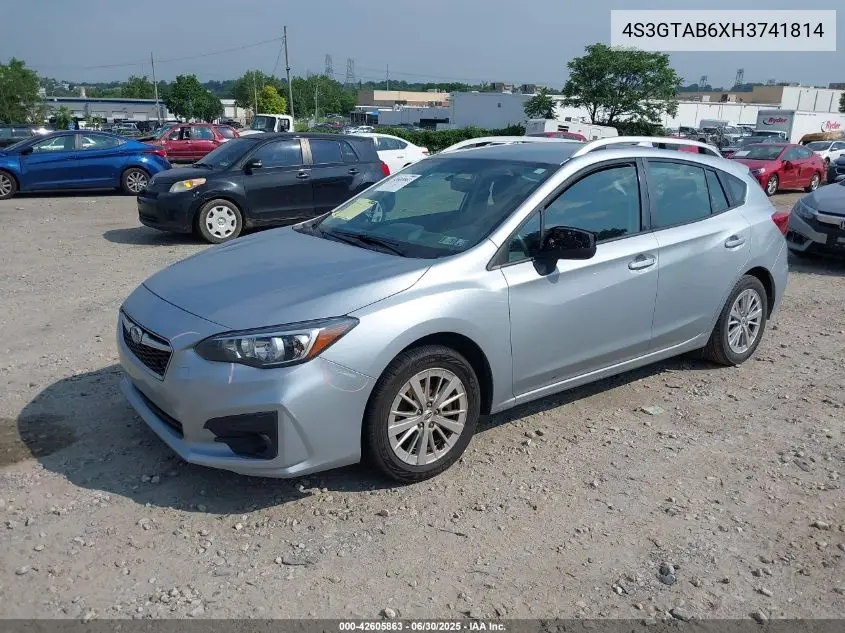 2017 Subaru Impreza Premium VIN: 4S3GTAB6XH3741814 Lot: 42605863