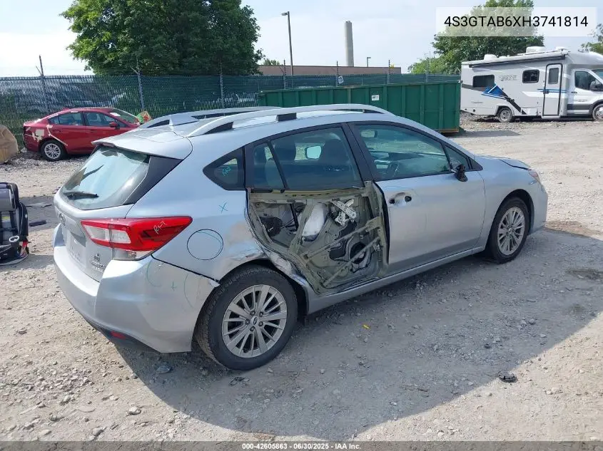 2017 Subaru Impreza Premium VIN: 4S3GTAB6XH3741814 Lot: 42605863