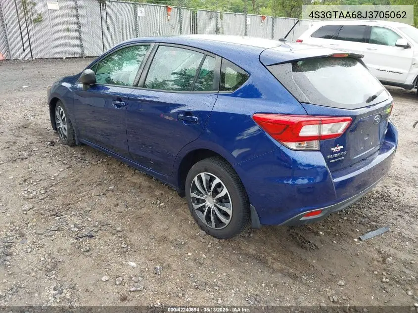 2018 Subaru Impreza 2.0I VIN: 4S3GTAA68J3705062 Lot: 42240894