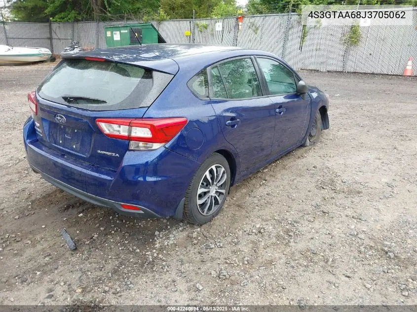 2018 Subaru Impreza 2.0I VIN: 4S3GTAA68J3705062 Lot: 42240894