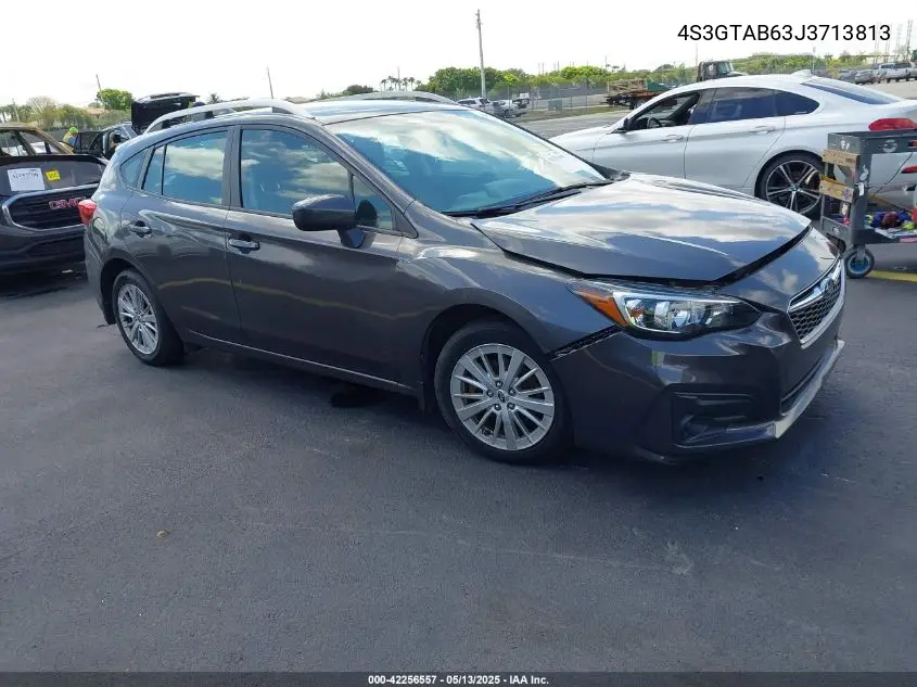 2018 Subaru Impreza 2.0I Premium VIN: 4S3GTAB63J3713813 Lot: 42256557