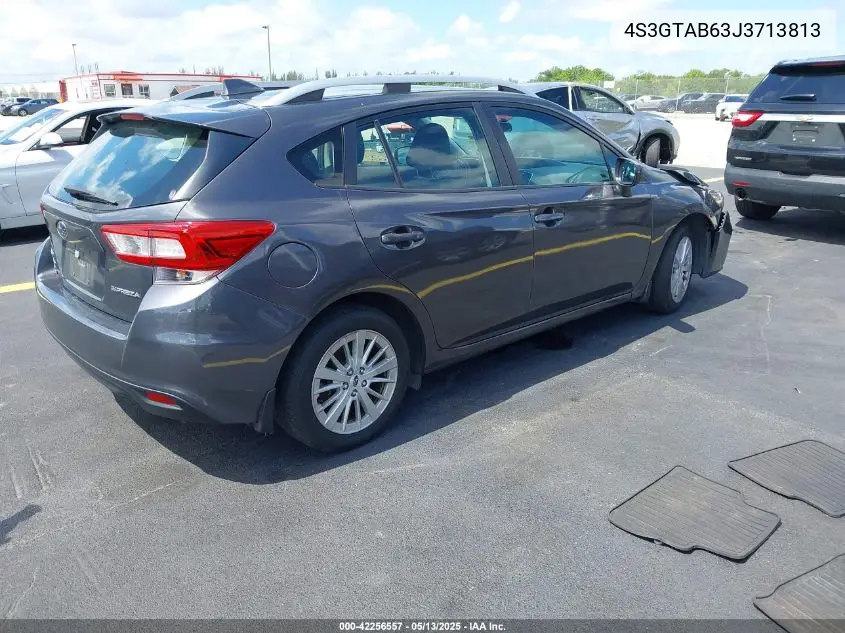 2018 Subaru Impreza 2.0I Premium VIN: 4S3GTAB63J3713813 Lot: 42256557