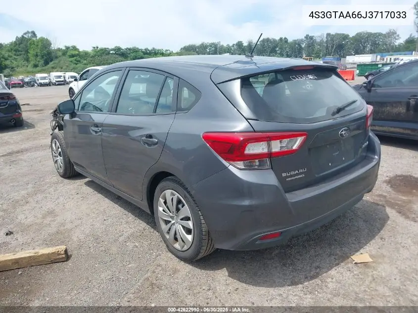 2018 Subaru Impreza 2.0I VIN: 4S3GTAA66J3717033 Lot: 42622990