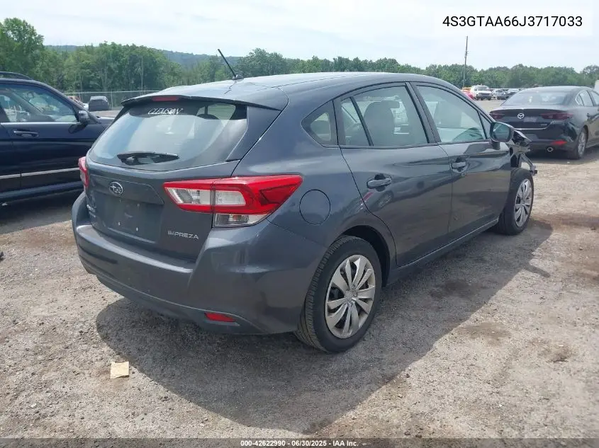 2018 Subaru Impreza 2.0I VIN: 4S3GTAA66J3717033 Lot: 42622990