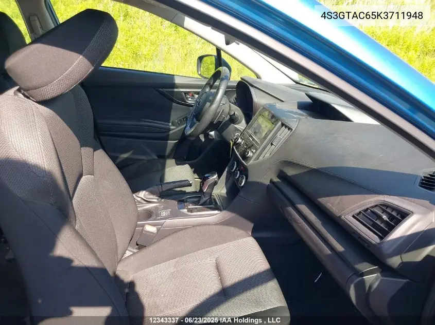2019 Subaru Impreza Sport/Touring VIN: 4S3GTAC65K3711948 Lot: 12343337