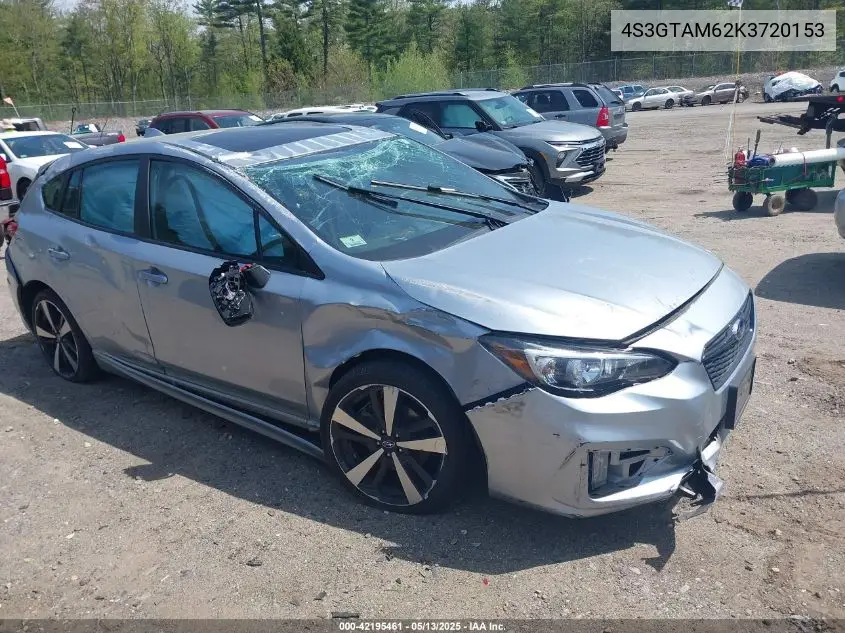 2019 Subaru Impreza 2.0I Sport VIN: 4S3GTAM62K3720153 Lot: 42195461