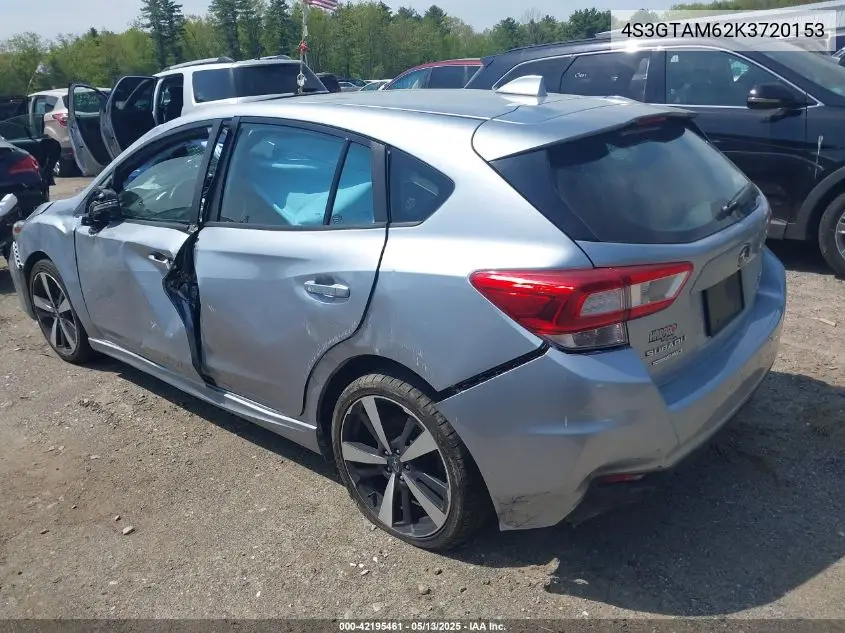 2019 Subaru Impreza 2.0I Sport VIN: 4S3GTAM62K3720153 Lot: 42195461