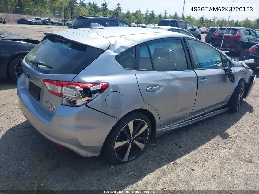 2019 Subaru Impreza 2.0I Sport VIN: 4S3GTAM62K3720153 Lot: 42195461
