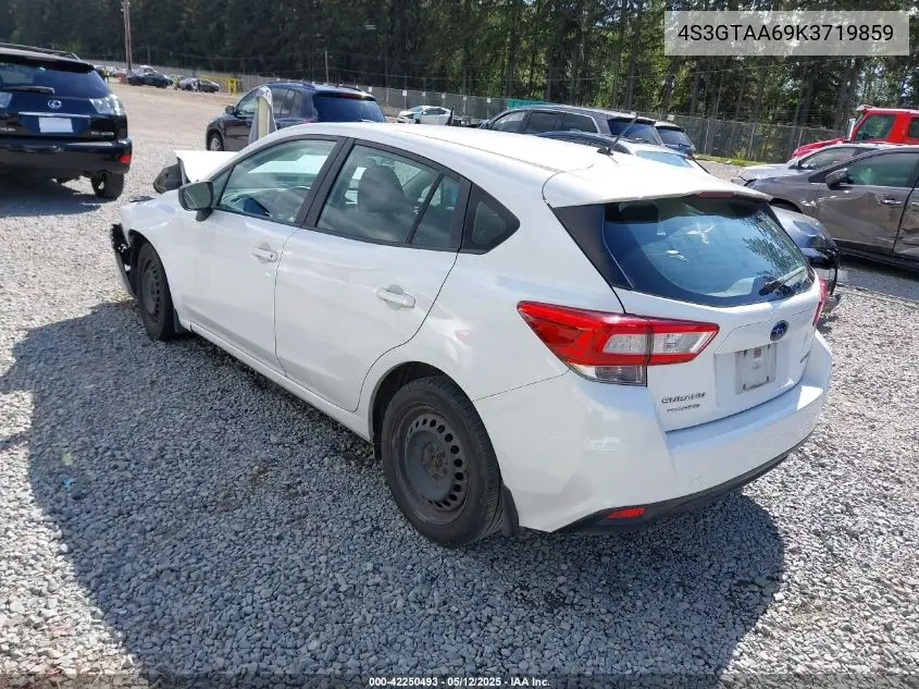 2019 Subaru Impreza 2.0I VIN: 4S3GTAA69K3719859 Lot: 42250493