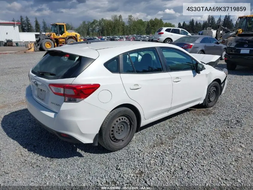 2019 Subaru Impreza 2.0I VIN: 4S3GTAA69K3719859 Lot: 42250493
