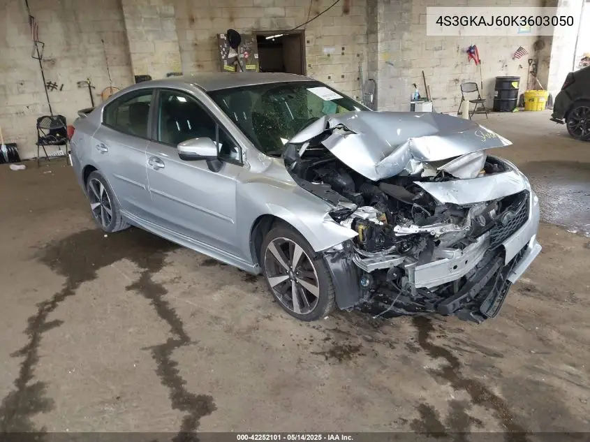2019 Subaru Impreza 2.0I Sport VIN: 4S3GKAJ60K3603050 Lot: 42252101